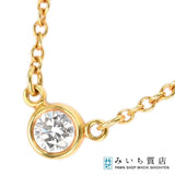 仕上げ済 TIFFANY＆Co. ティファニー バイザヤード ネックレス 750 ゴールド 約1.7g 約3.9mm レディース アクセサリー 箱・保管袋有 H17849