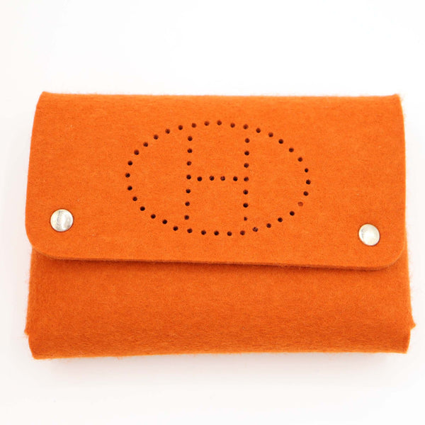 HERMES エルメス エテュイカルト GMトランプケース マルチケース カードケース オレンジ 箱有 21k679-5