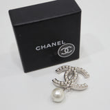 CHANEL シャネル ブローチ フェイクパール ココマーク 約14.4g シルバーカラー 箱有 H25216