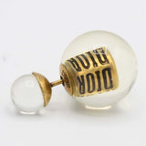 Christian Dior ディオール クリア トライバルピアス ゴールドカラー 箱有 M4420