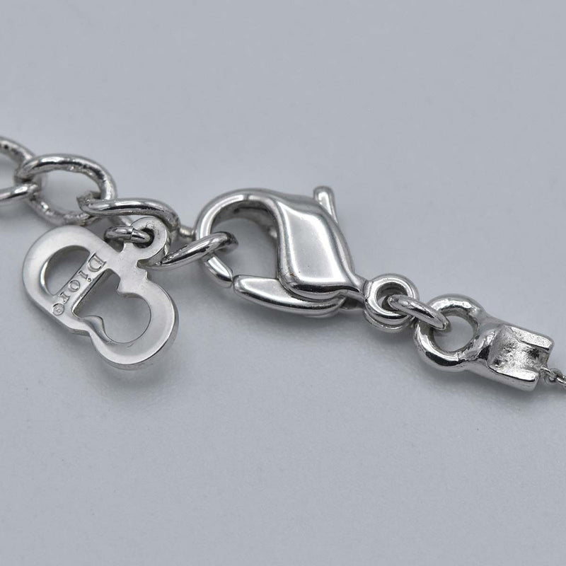 Christian Dior ディオール ネックレス CDロゴ シルバーカラー 約3.9g アクセサリー 箱 H9283