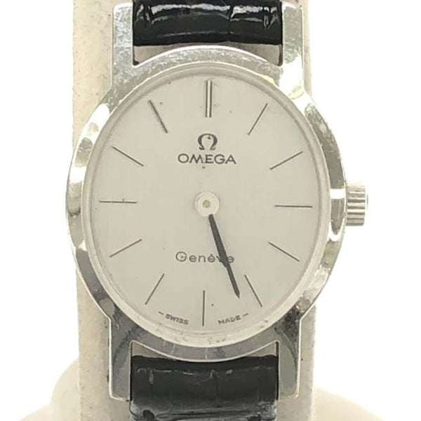 稼働 腕時計 OMEGA オメガ Geneve ジュネーブ 511.0411 cal.625 手巻き シルバー色文字盤 レディース 替えベルト H18076