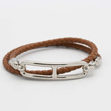 HERMES エルメス ルリ ドゥブルトゥール ブレスレット レザー ブラウン アクセサリー 袋箱 J165