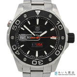 稼働 腕時計 TAG HEUER タグ・ホイヤー アクアレーサー アメリカズカップ記念モデル WAJ2118 自動巻き ケース劣化 22k1-1