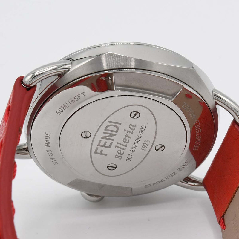 腕時計 稼働 FENDI フェンディ セレリア 80200-M クォーツ シェル文字盤 2025.11電池交換済 袋有 M4024