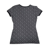 FENDI フェンディ Tシャツ カットソー ズッカ柄 グレー ストレッチ レディース サイズ40 トップス H22352