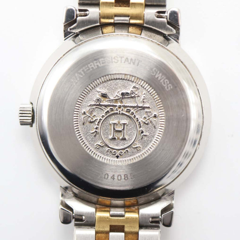 腕時計 稼働 HERMES エルメス セリエ クォーツ レディース 白色文字盤 2025.07電池交換済 25k627-20