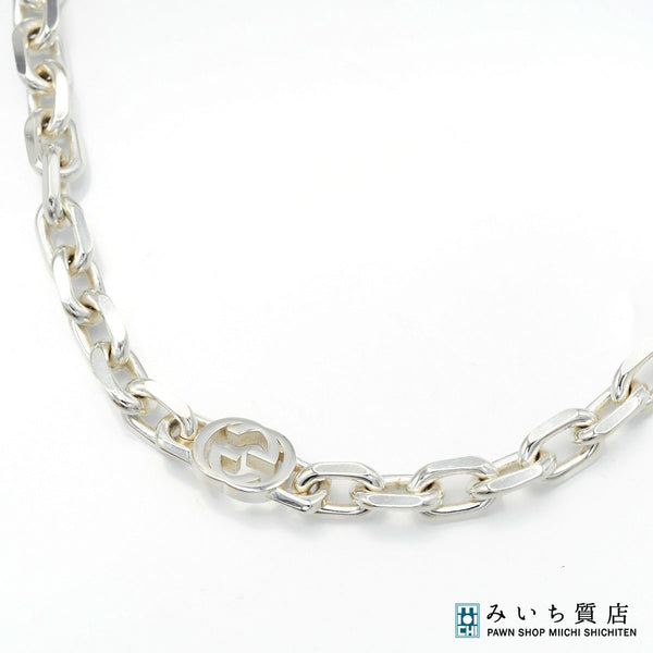 GUCCI グッチ インターロッキングG ネックレス Ag925 シルバー アクセサリー 約49.2g 箱・袋有 ok1010