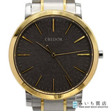稼働 腕時計 SEIKO セイコー CREDOR クレドール 8J81-0AT0 QZ SS/18KT Limited Edition 数量限定50本 ブラウン系文字盤 26k272-2
