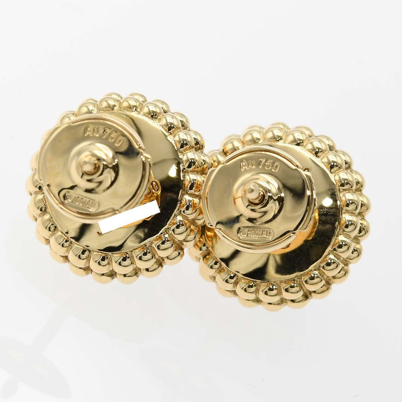 仕上済 VanCleef&Arpels ヴァンクリーフ&アーペル VCA ペルレ クルール ピアス Au750 マラカイト 9.3g ケース・保証書 24k703-1