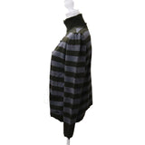 BURBERRY バーバリー 2点セット カーディガン セーター ボーダー柄 B1N64-455-76 グレー/カーキ サイズ2 J17-2