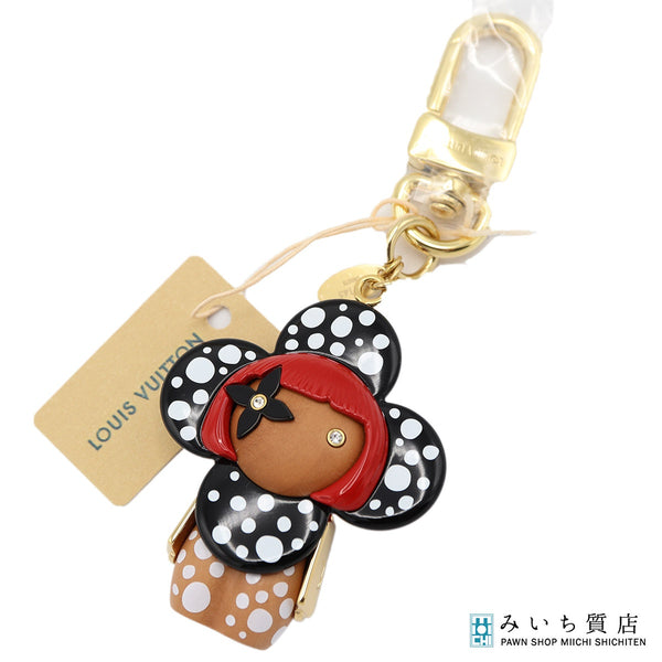 未使用 LOUIS VUITTON ルイヴィトン M01145 ポルト クレ ヴィヴィエンヌ インフィニティ ドット 草間彌生 チャーム 23k233-2