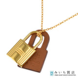 HERMES エルメス ネックレス オーケリー カデナ ブラウン ゴールドカラー D刻印 約6.6g アクセサリー 箱袋 H20073