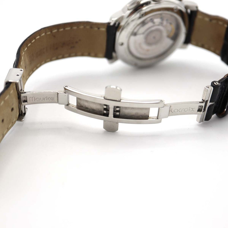 稼働 腕時計 MAURICE LACROIX モーリスラクロア AD69231 自動巻き 白色文字盤 箱保取説あり H19669