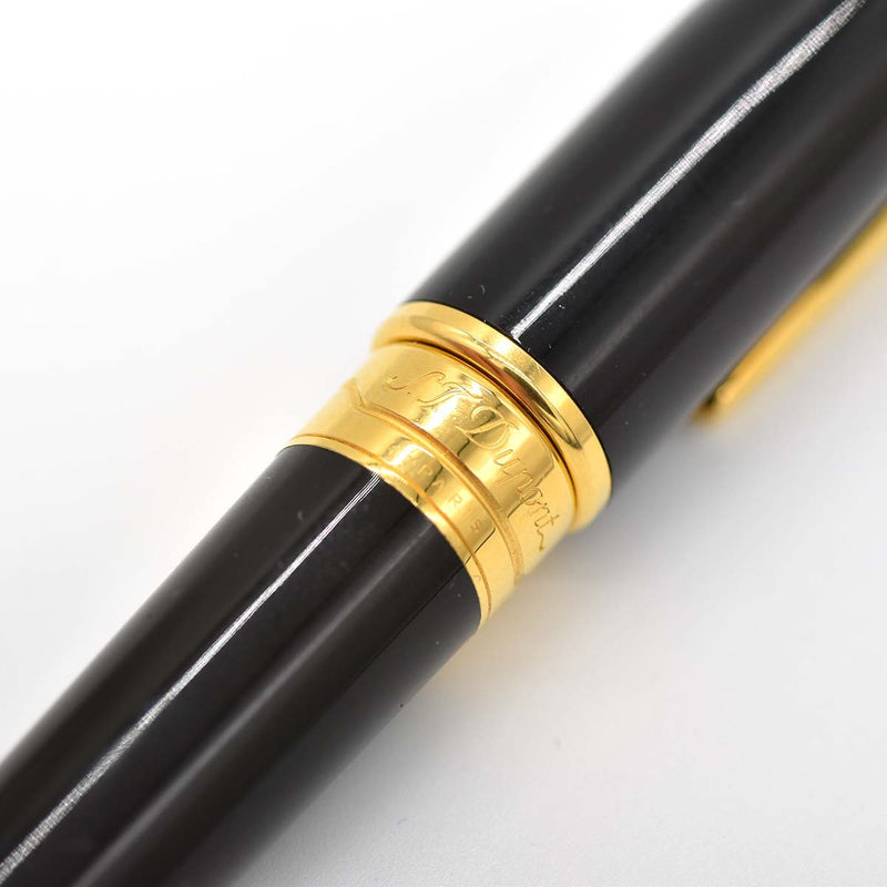 S.T. Dupont デュポン ボールペン シャープペンシル LAQUE DE CHINE ツイスト式 回転 黒 文房具 筆記確認済 H8169