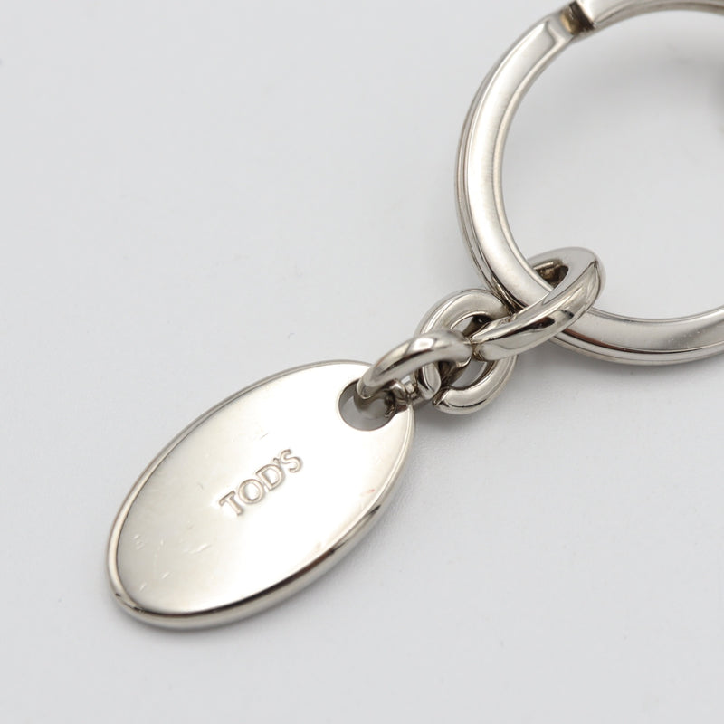 TOD'S トッズ キーホルダー レザー チャーム キーリング 赤茶 レッド系 アクセサリー 箱有 M1117