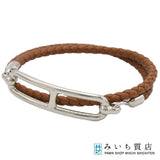 HERMES エルメス ルリ ドゥブルトゥール ブレスレット レザー ブラウン アクセサリー 袋箱 J165