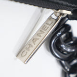 CHANEL シャネル ウィンドウライン PVC ショルダーバッグ ハンドバック エナメル ブラック 鞄 レディース H2190