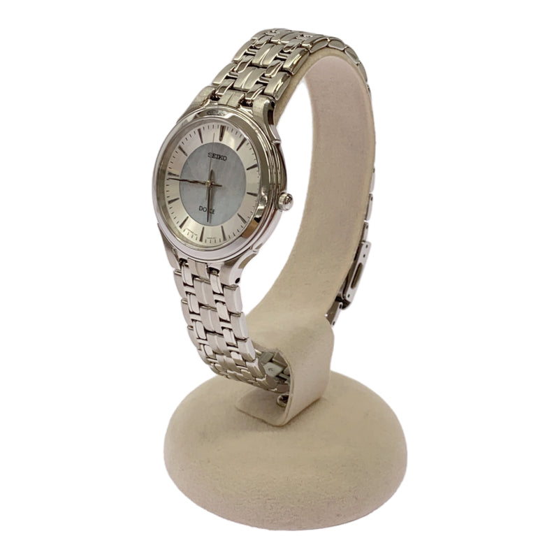 稼働 腕時計 SEIKO セイコー DOLCE ドルチェ V181-0AC0 ソーラー 水色シェル文字盤  箱・保・説明書あり H864
