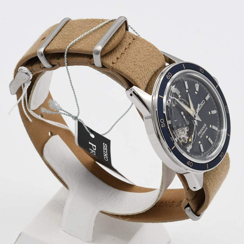 未使用 稼働 腕時計 SEIKO セイコー PRESAGE 4R39-01A0 SARY213 自動巻き 裏スケ 青色文字盤 箱・保証書有 H19428
