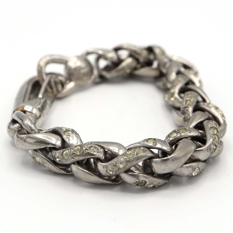 GIANNI VERSACE ジャンニ ヴェルサーチ ブレス メデューサ チェーン ラインストーン シルバーカラー アクセサリー H13082