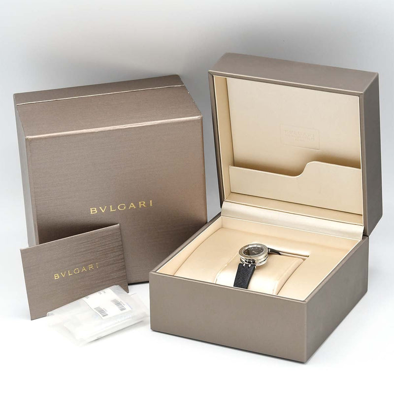 腕時計 稼働 BVLGARI ブルガリ B-zero1 ビーゼロワン BZ23BSL クォーツ 黒文字盤 レディース 箱有 21k620-1