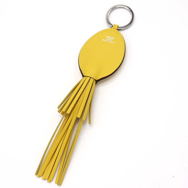 美品 HERMES エルメス キーリング タコ K刻印 ジョーヌナプル キーホルダー アクセサリー 箱有 H18685