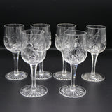 Baccarat オールドバカラ 花文グラヴィール6客 デキャンタ セット NO1214-0032 箱有 25k1161-3