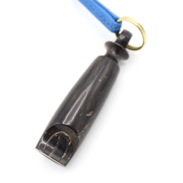 HERMES エルメス ホイッスル ネックレス レザー ストラップ ブルー アクセサリー M4234