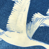HERMES エルメス カレ90 スカーフ Oiseaux Migrateurs 渡り鳥 ブルー シルク100 ok1625