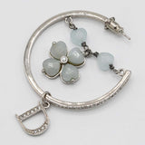 Christian Dior ディオール ピアス フラワー ラインストーン 約13.7g アクセサリー 箱袋 H1789