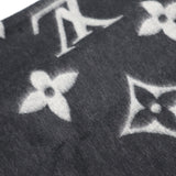 LOUIS VUITTON LV ルイヴィトン マフラー M71040 モノグラム カシミヤ100％ ブラック グレー 服飾小物 ok1568