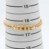 Christian Dior ディオール ブレスレット ロゴ ラインストーン ブレス ゴールドカラー アクセサリー ok1401