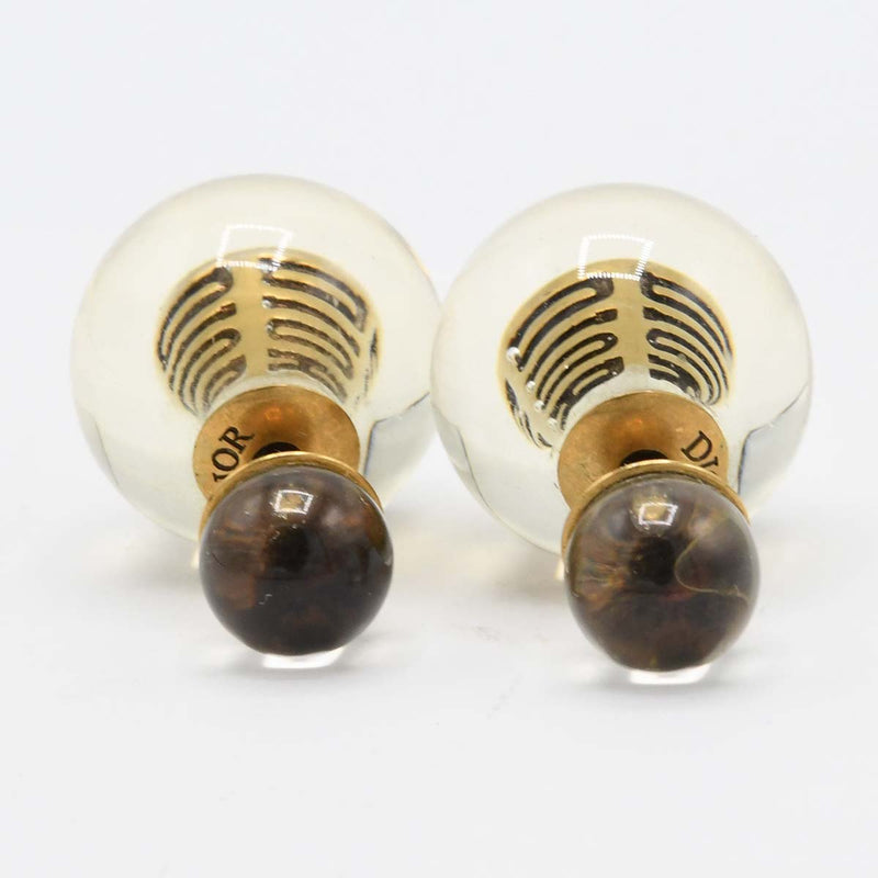 Christian Dior ディオール クリア トライバルピアス ゴールドカラー 箱有 M4420