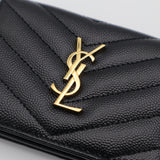 SAINT LAURENT YSL イヴサンローラン カードケース ミニウォレット 財布 ブラック H19384