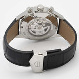 稼働 腕時計 TAG Heuer タグホイヤー カレラ キャリバー16 CV2A1AB 自動巻 黒色文字盤 レザーバンド 箱・ギャラ 22s115-1