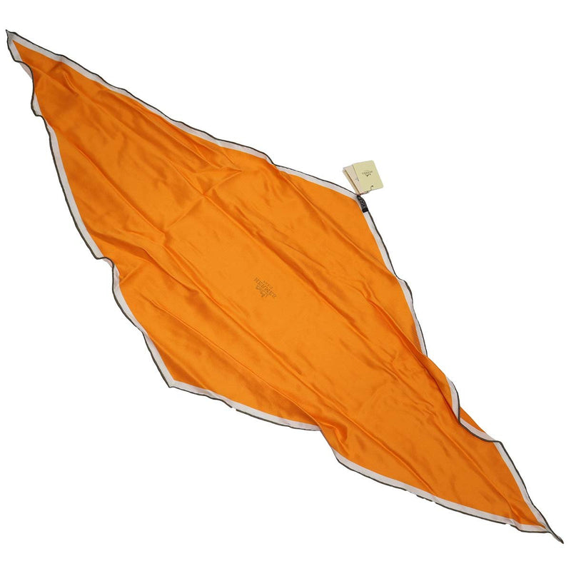 未使用 HERMES エルメス スカーフ ロザンジュ ロゴ ひし形 オレンジカラー 服飾小物 M4463