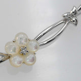 仕上げ済 TASAKI ネックレス K18WG サファイア ガーネット D0.25 シェル イチゴモチーフ54.0g 箱・鑑有 eco942