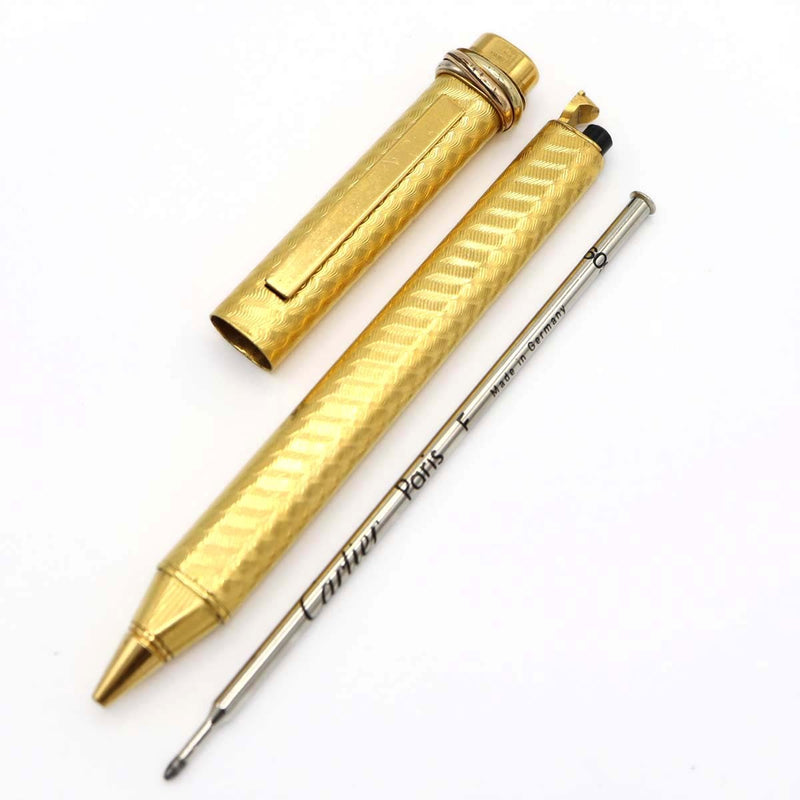 Cartier カルティエ ボールペン トリニティ 筆記用具 ゴールドカラー 文房具 筆記確認済 yo1377