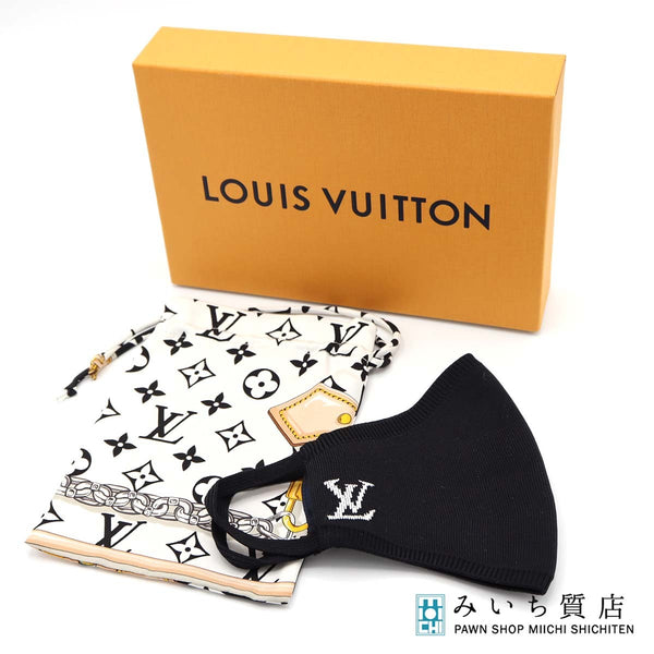 未使用 LOUIS VUITTON ルイヴィトン LV M76748 マスク マイユ マスクカバー ロゴ ブラックカラー 箱有 22s904-1