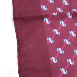 HERMES エルメス スカーフ カレ40 馬 ボルドー系 シルク100％ 服飾小物 H21884