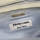 miumiu ミュウミュウ キャンバス トートバッグ ERI WAKIYAMA 2016日本限定 鞄 アイボリー ストラップ J614