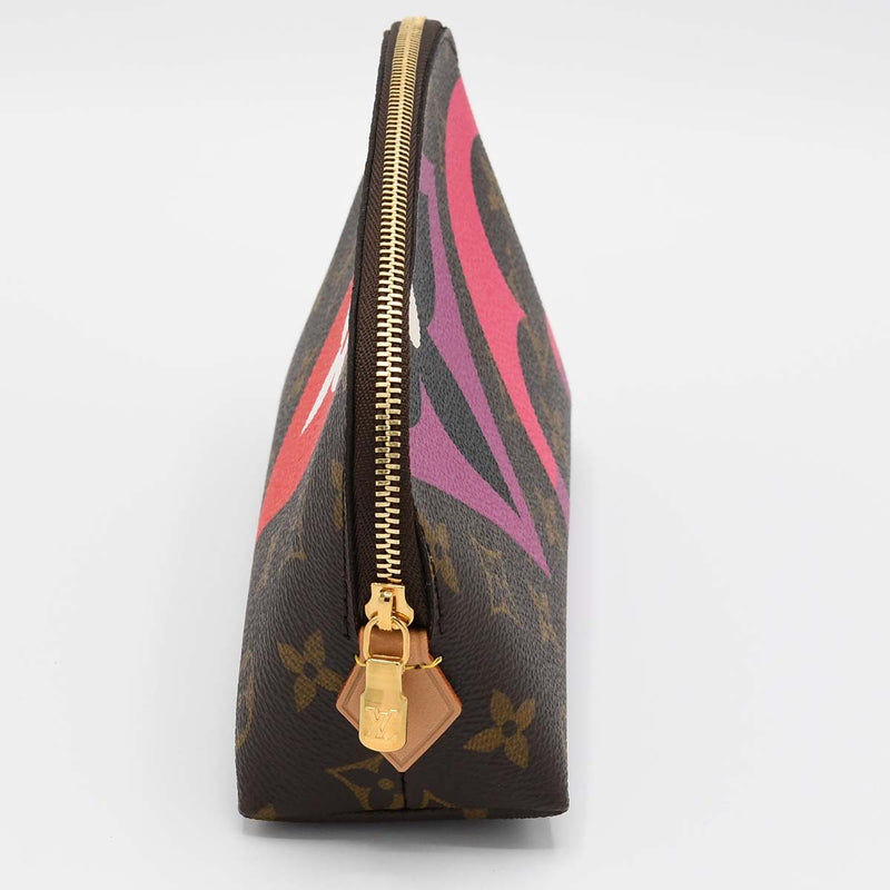 美品 LOUIS VUITTON ルイヴィトン LV M80283 ゲームオンモノグラム ポシェットスメティック ポーチ ブラウン系 H18963