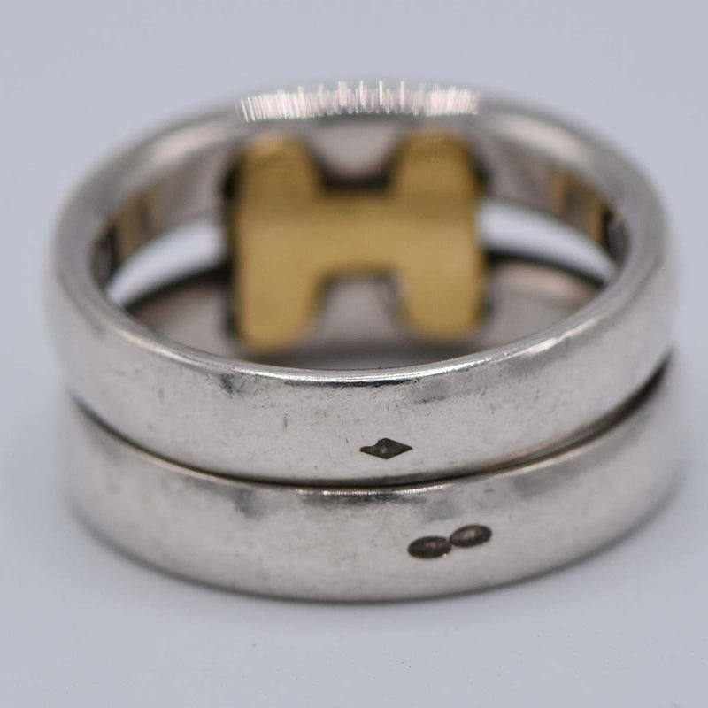 HERMES エルメス リング オランプ 10.5号 サイズ52 YG SV 約9.2g アクセサリー 箱有 H18831