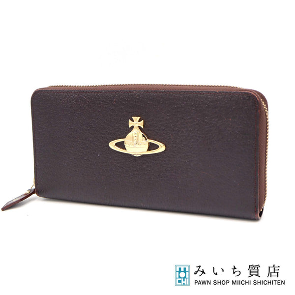 Vivienne Westwood ヴィヴィアンウエストウッド 長財布 ラウンドジップ ブラウン 小物 H18625