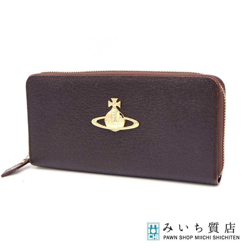 Vivienne Westwood ヴィヴィアンウエストウッド 長財布 ラウンドジップ ブラウン 小物 H18625