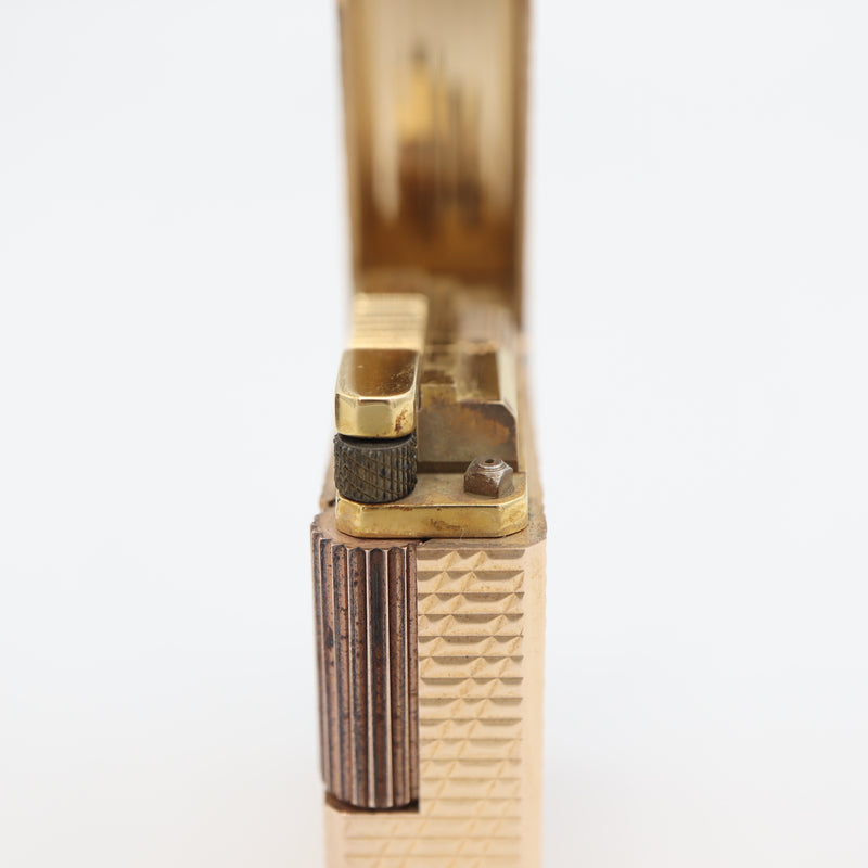 S.T. Dupont デュポン ガスライター ライン1 ショート LINE1 格子ライン ピンクゴールド色 喫煙具 ケース有 H7171