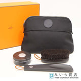 HERMES エルメス ボリードポーチ シューズ メンテセット ケアセット レザー用品ケアセット 靴磨き ケア用クリーム ホースヘアーブラシ シューホーン H20513
