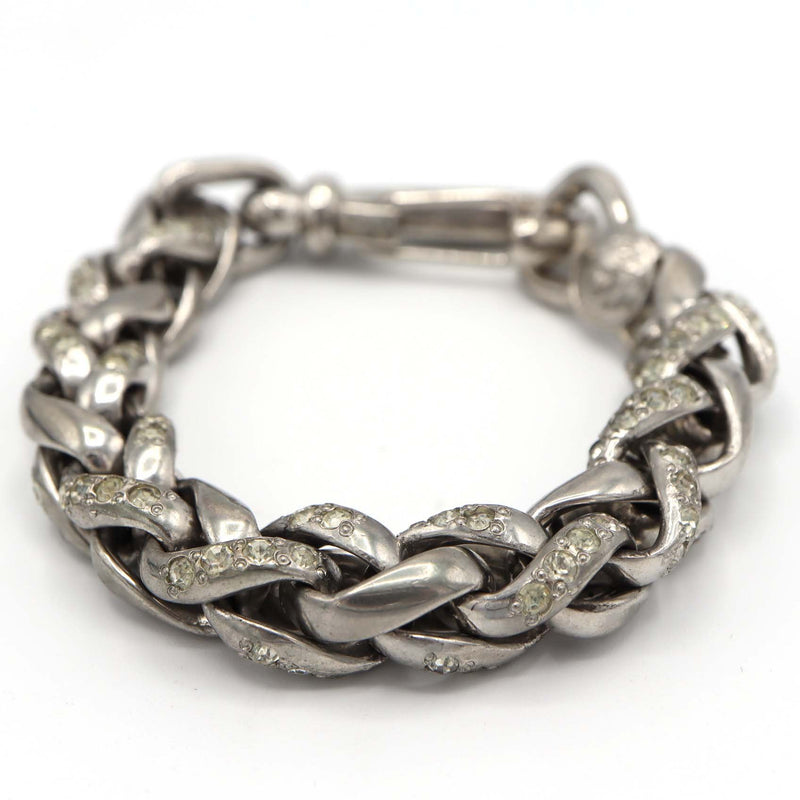 GIANNI VERSACE ジャンニ ヴェルサーチ ブレス メデューサ チェーン ラインストーン シルバーカラー アクセサリー H13082