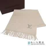 LOUIS VUITTON LV ルイヴィトン マフラー エシャルプジェラム M71287 ベージュ カシミア100％ 箱有 H18562
